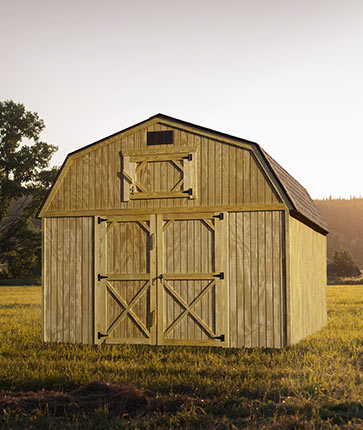 Lofted Barn Wooden - Yoder's Portable Buildings Indiana