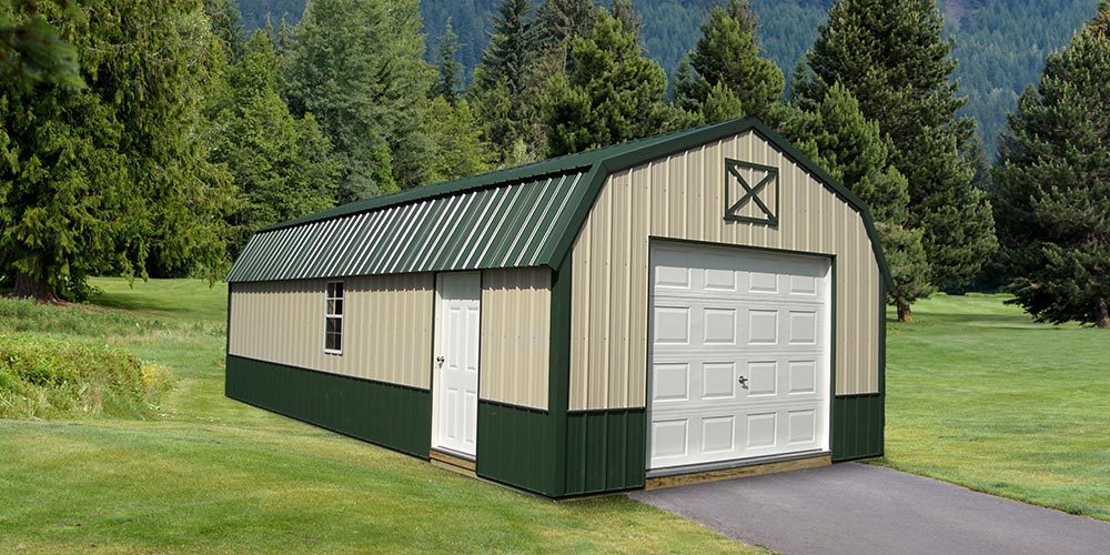Lofted Garage Metal - Yoder's Portable Buildings Indiana